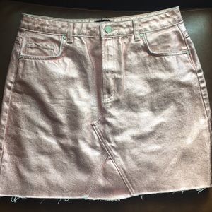 Missguided Rose Gold mini skirt